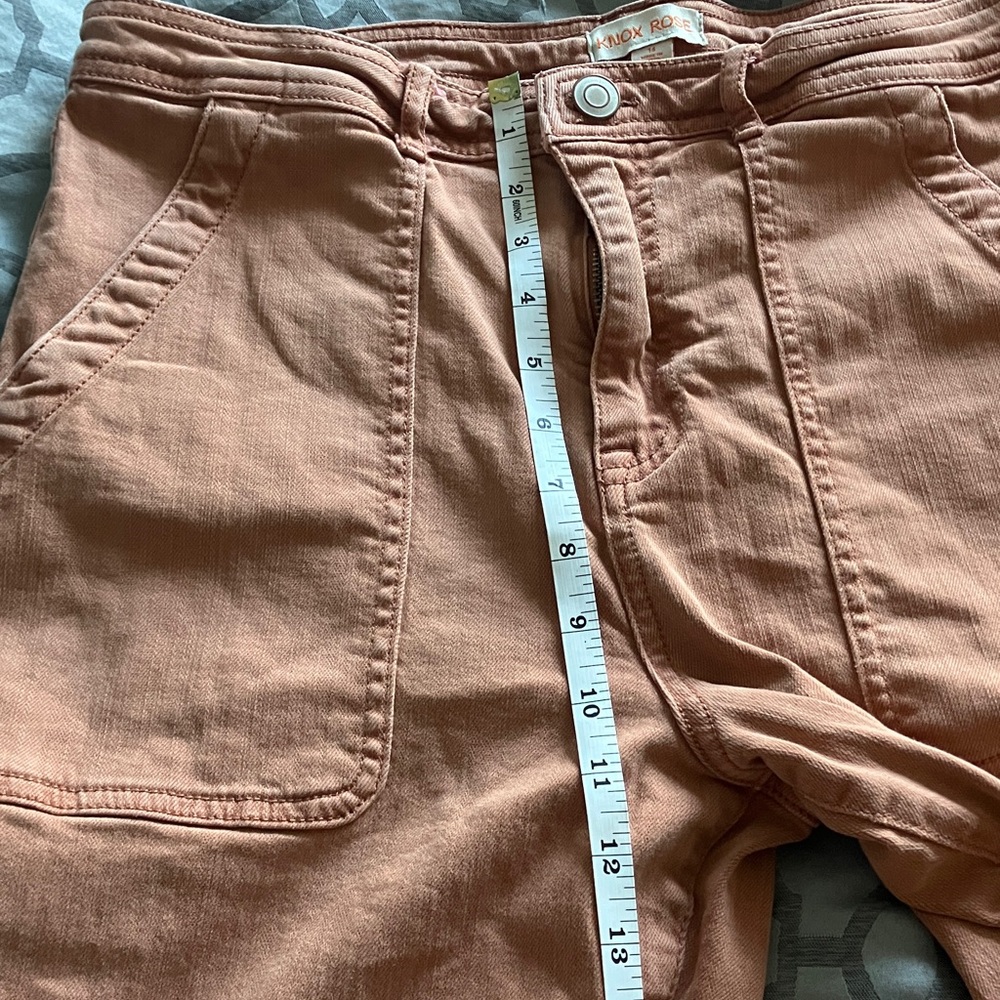 Knox Rose Women's Coral Straight Leg Jeans - Picture 5 of 8